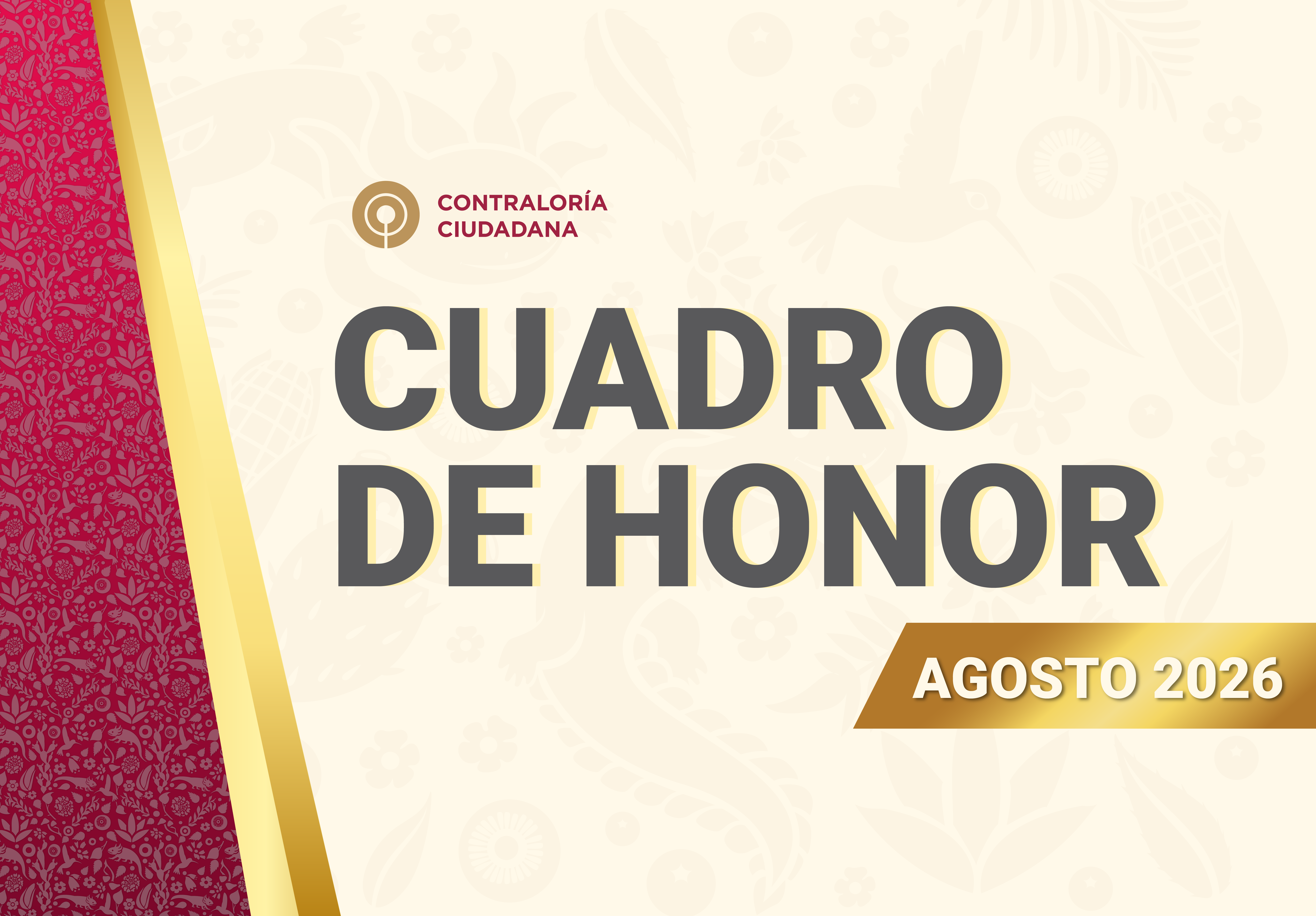 Cuadro de Honor Agosto